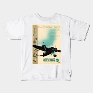 Letecka Czechoslovakia Vintage Poster 1932 Kids T-Shirt